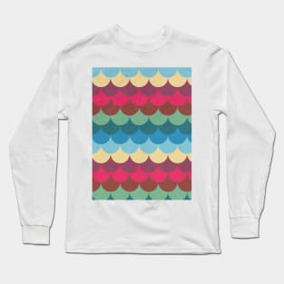 Colorful Mermaid Pattern Long Sleeve T-Shirt